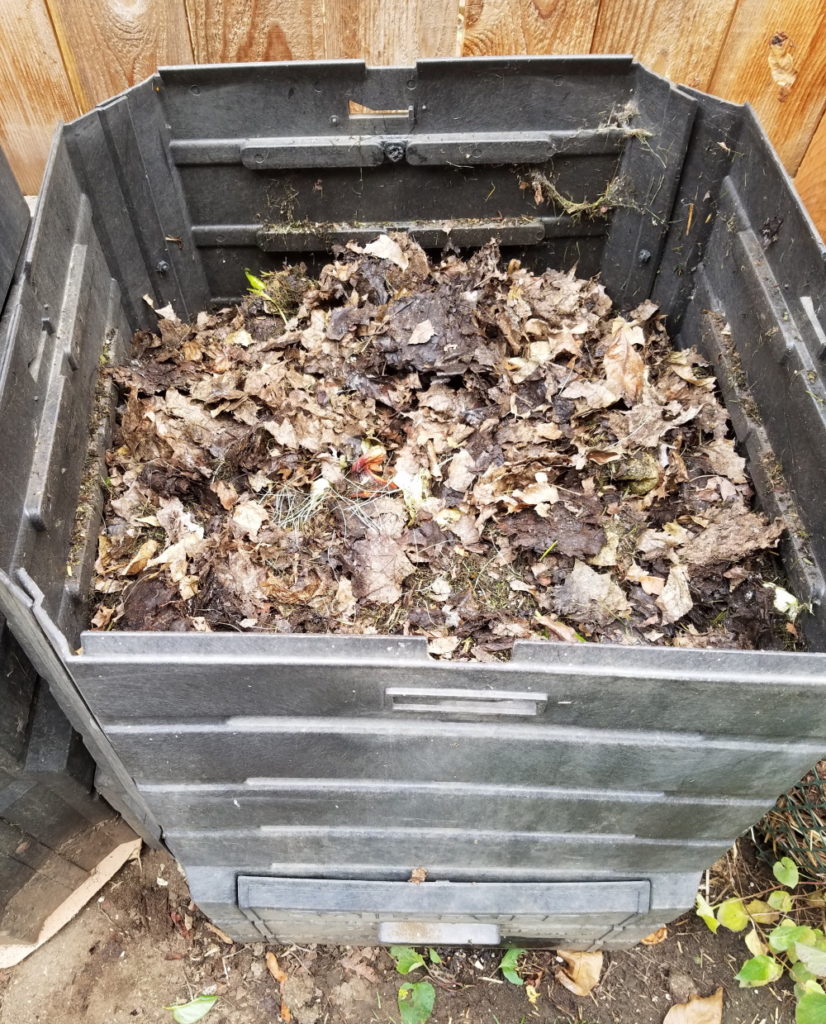 Brown material in the compost pile | The Couer d Alene Coop
