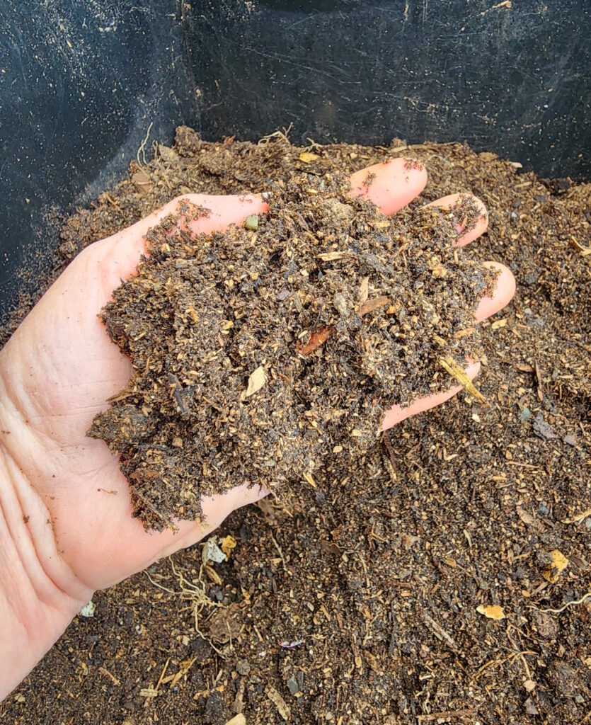 homemade compost ready for the garden. The Coeur d'Alene Coop